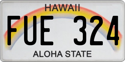 HI license plate FUE324