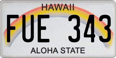 HI license plate FUE343