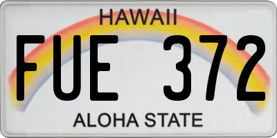 HI license plate FUE372