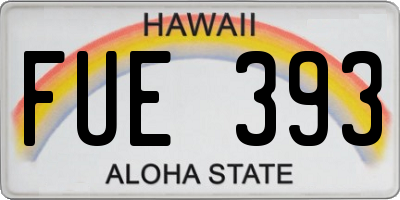 HI license plate FUE393