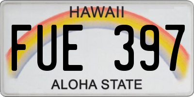 HI license plate FUE397