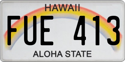 HI license plate FUE413