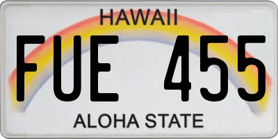 HI license plate FUE455