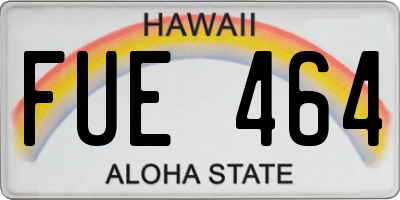 HI license plate FUE464