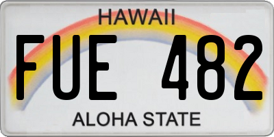 HI license plate FUE482