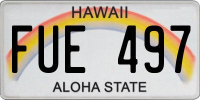 HI license plate FUE497
