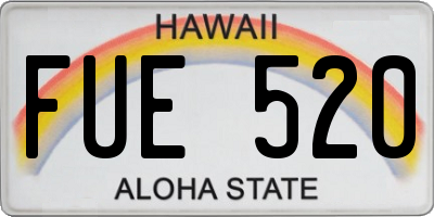 HI license plate FUE520