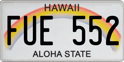 HI license plate FUE552