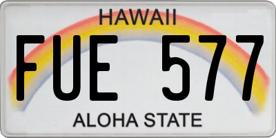 HI license plate FUE577
