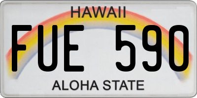 HI license plate FUE590