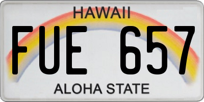 HI license plate FUE657
