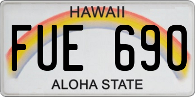HI license plate FUE690