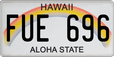 HI license plate FUE696