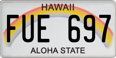 HI license plate FUE697