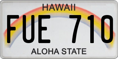 HI license plate FUE710