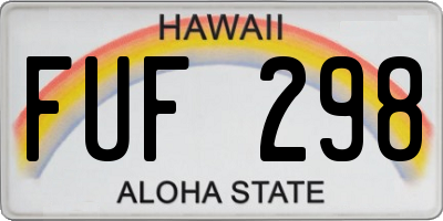 HI license plate FUF298