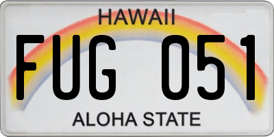 HI license plate FUG051