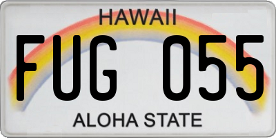 HI license plate FUG055