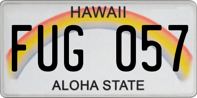 HI license plate FUG057