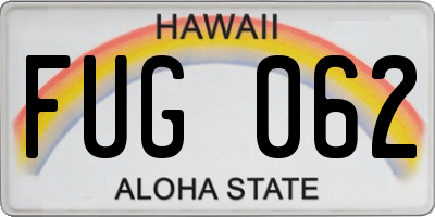HI license plate FUG062