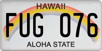 HI license plate FUG076
