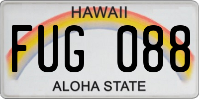 HI license plate FUG088