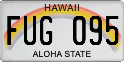 HI license plate FUG095