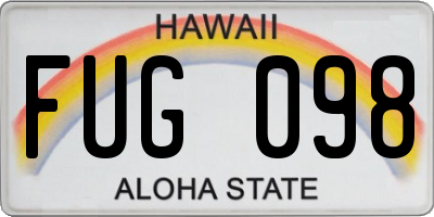 HI license plate FUG098