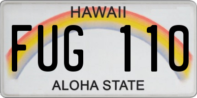 HI license plate FUG110