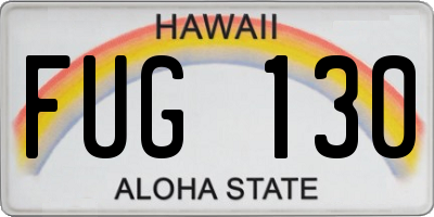 HI license plate FUG130