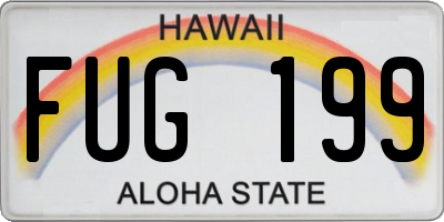 HI license plate FUG199