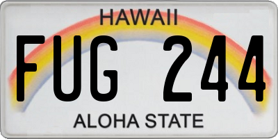 HI license plate FUG244