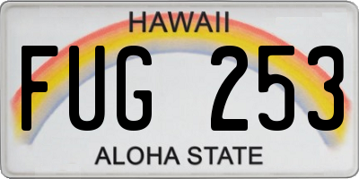 HI license plate FUG253