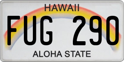 HI license plate FUG290