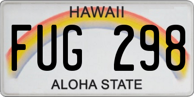 HI license plate FUG298