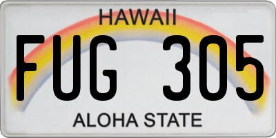 HI license plate FUG305