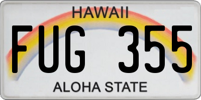 HI license plate FUG355