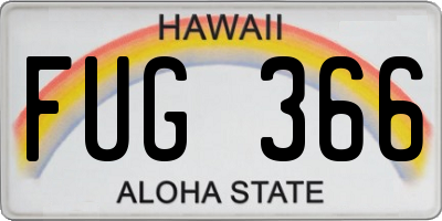 HI license plate FUG366