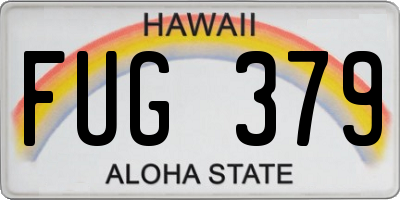 HI license plate FUG379