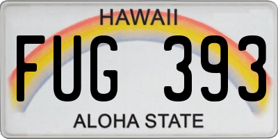 HI license plate FUG393