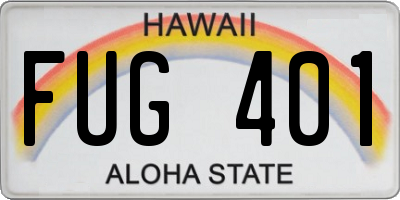 HI license plate FUG401