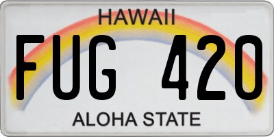 HI license plate FUG420