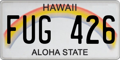 HI license plate FUG426