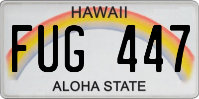 HI license plate FUG447