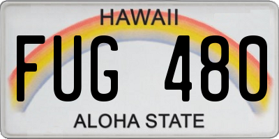 HI license plate FUG480