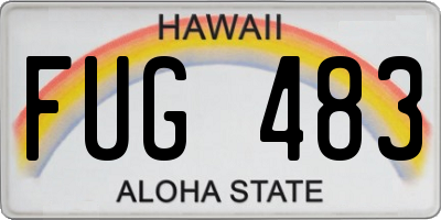 HI license plate FUG483