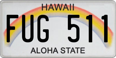 HI license plate FUG511