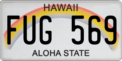 HI license plate FUG569