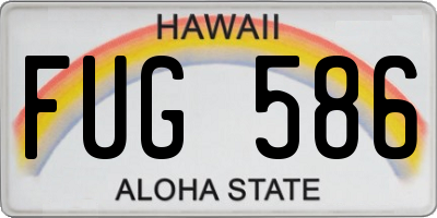 HI license plate FUG586