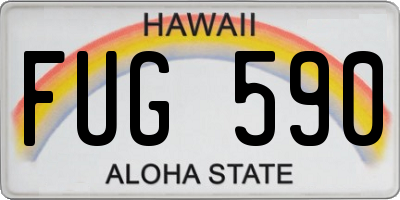 HI license plate FUG590